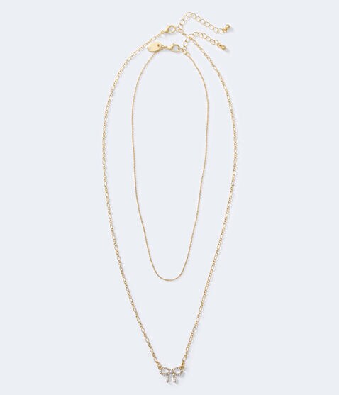 Bow & Chain Necklace 2-Pack Bow & Chain Necklace 2-Pack