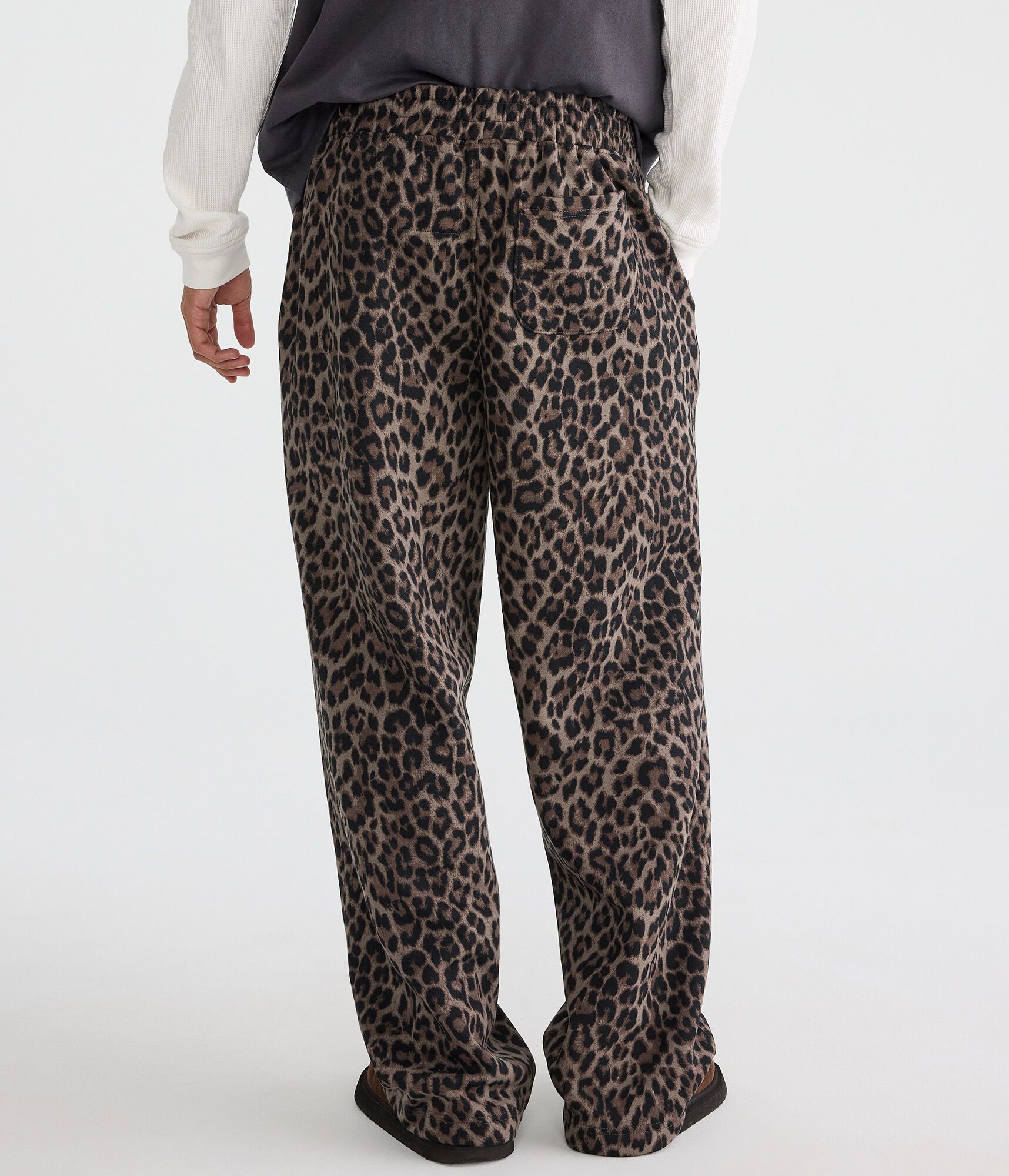 Cloud Soft Leopard Print Baggy Sweatpants