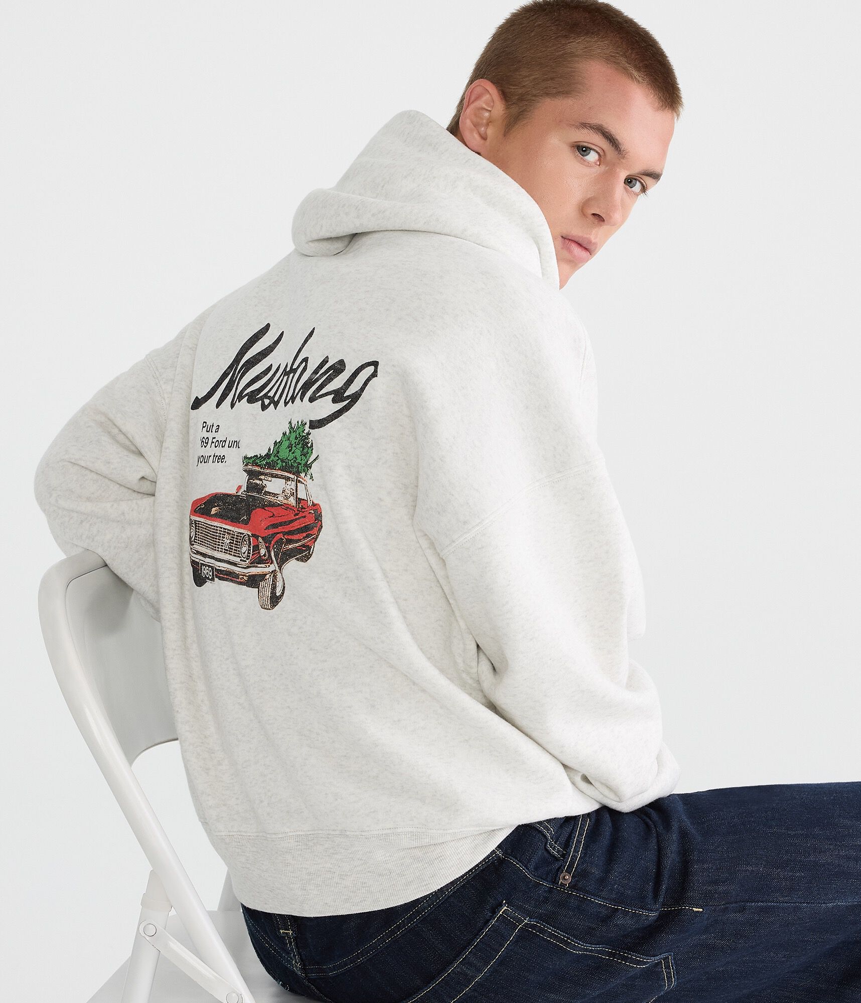 Tree Vs Tree Comp Ford Mustang Christmas Tree Pullover Hoodie