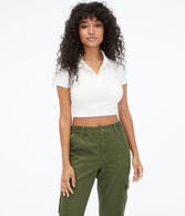 Micro Cropped Polo Tee