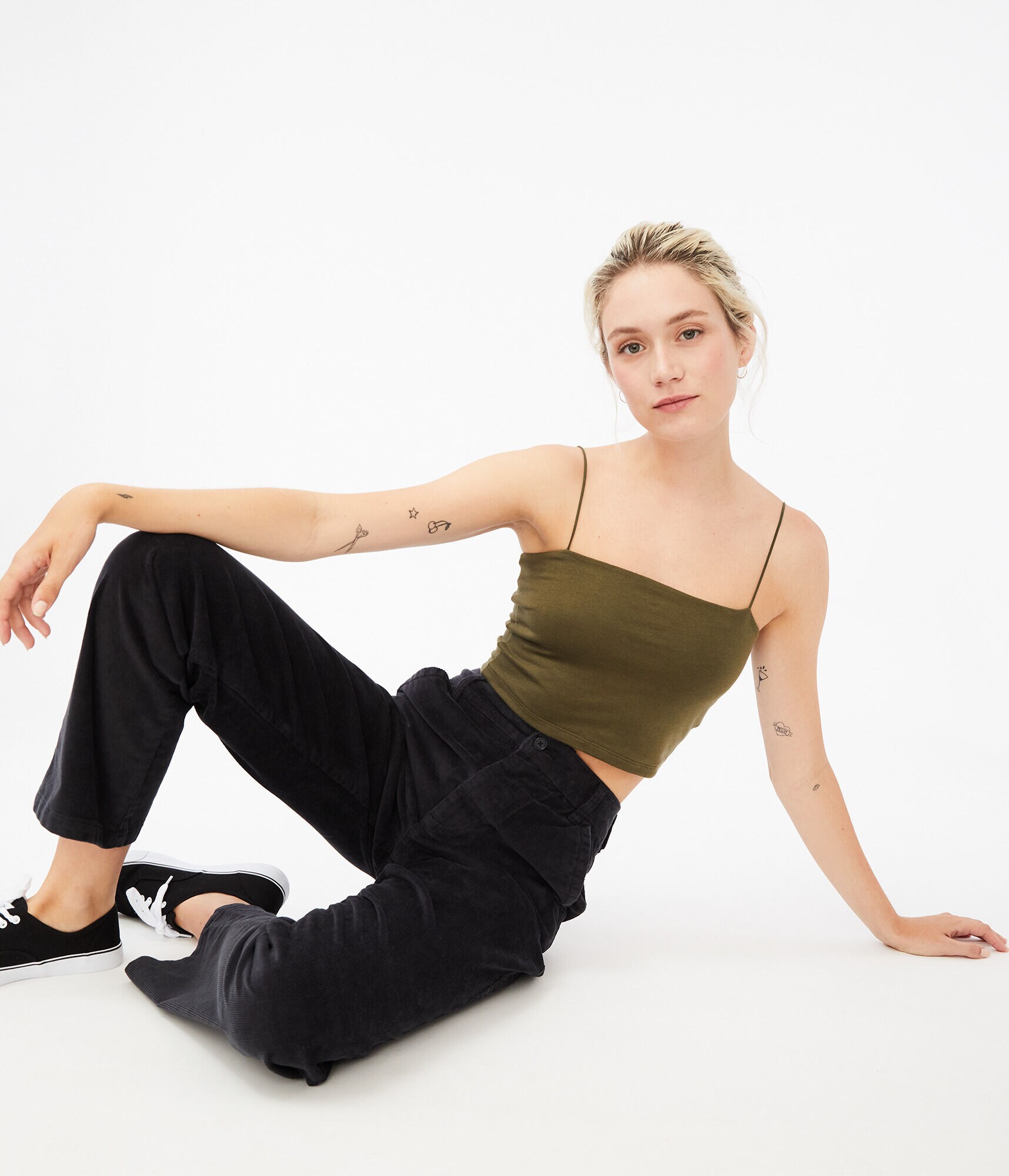 Square-Neck Cropped Cami