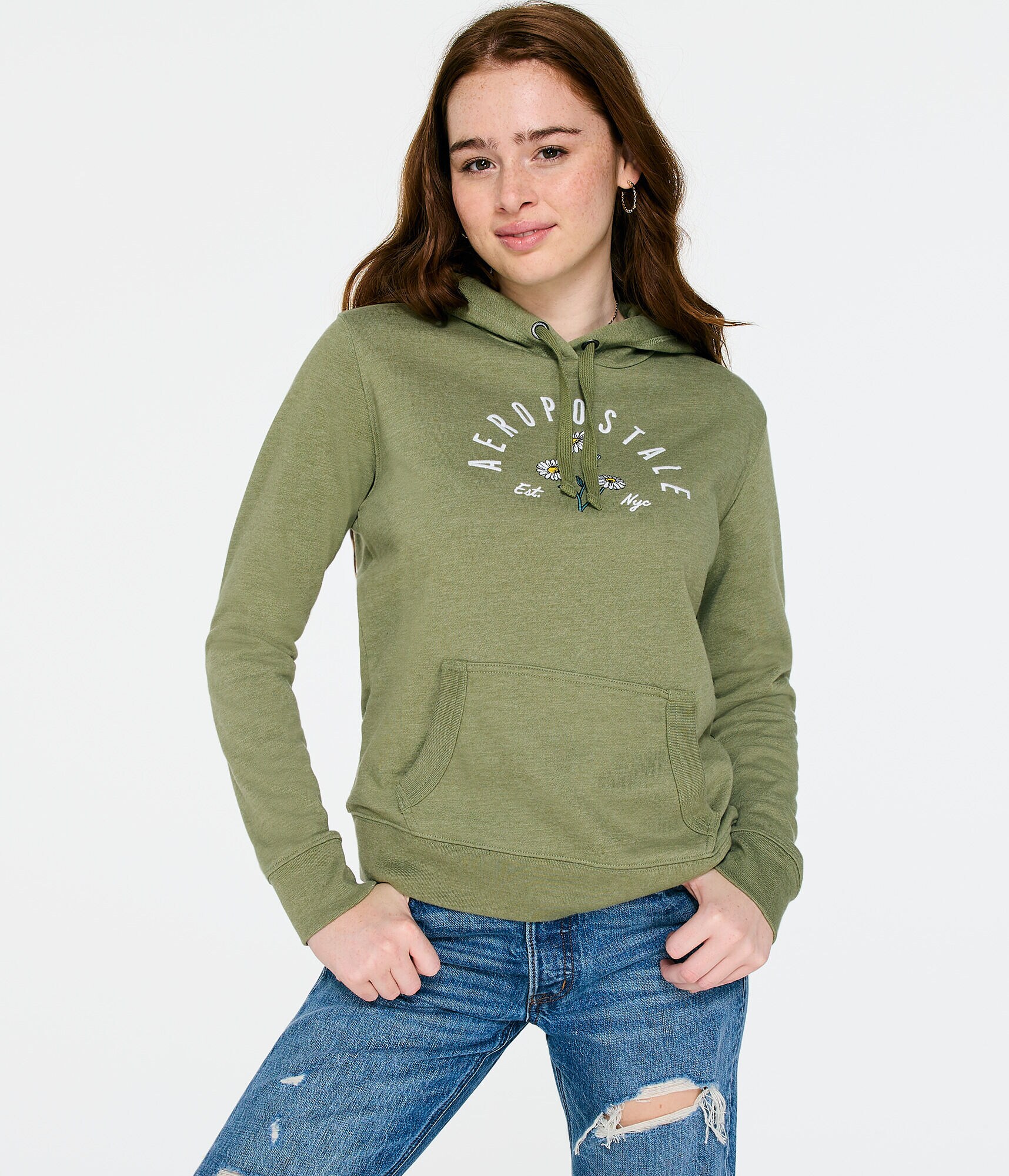 Aeropostale Daisies Pullover Hoodie