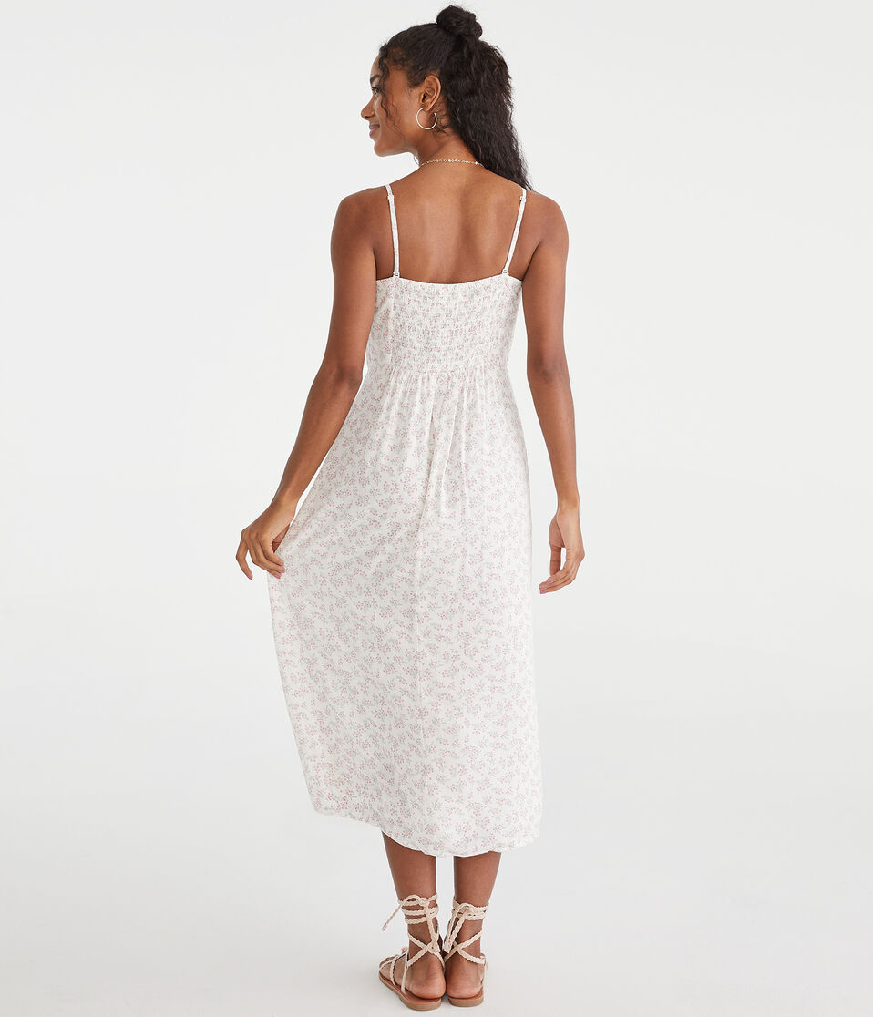 Floral Sweetheart Slip Midi Dress