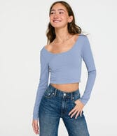 Long Sleeve Wear 3 Ways Crop Top