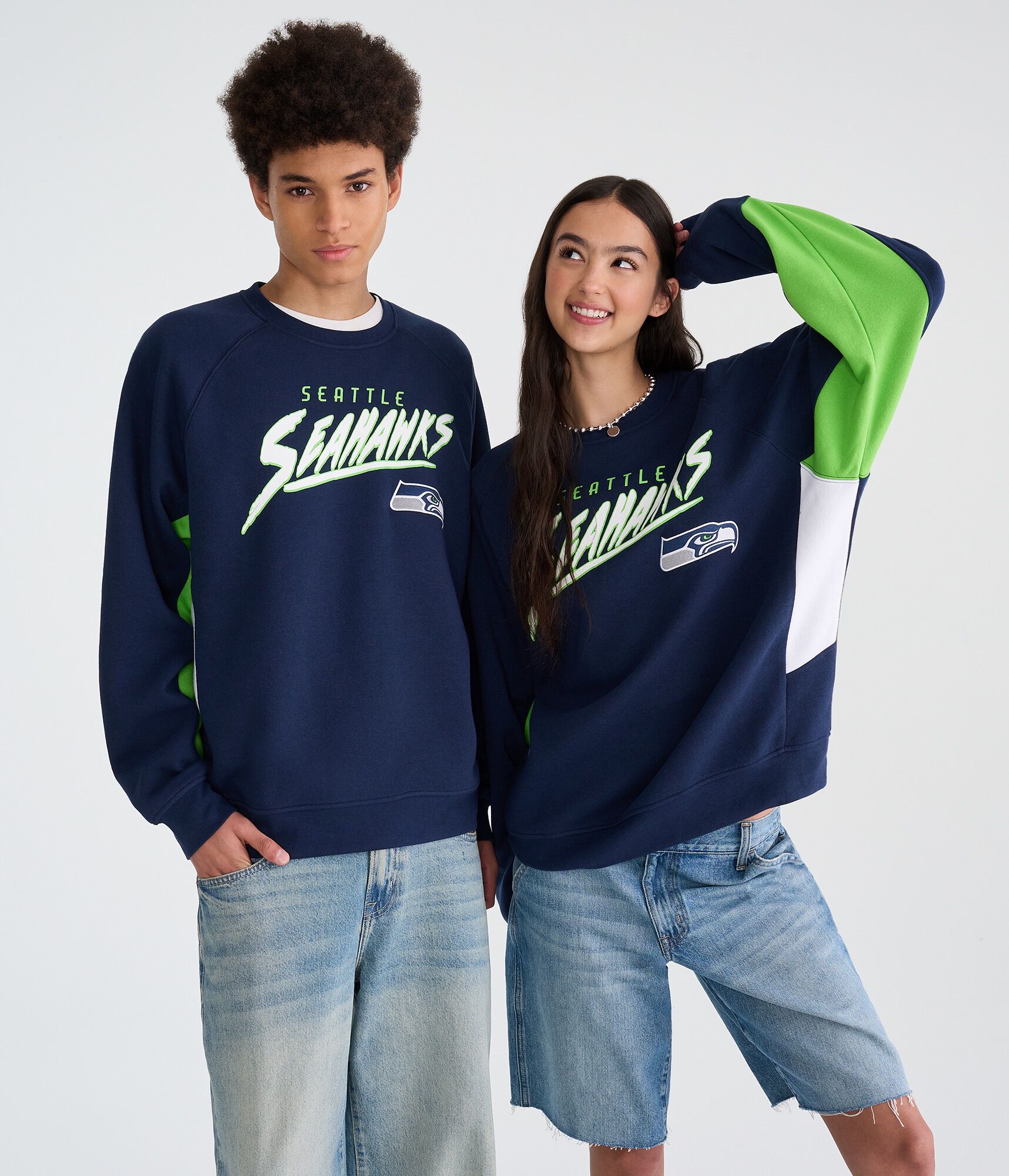 Seattle Seahawks Colorblock Crew Sweatshirt