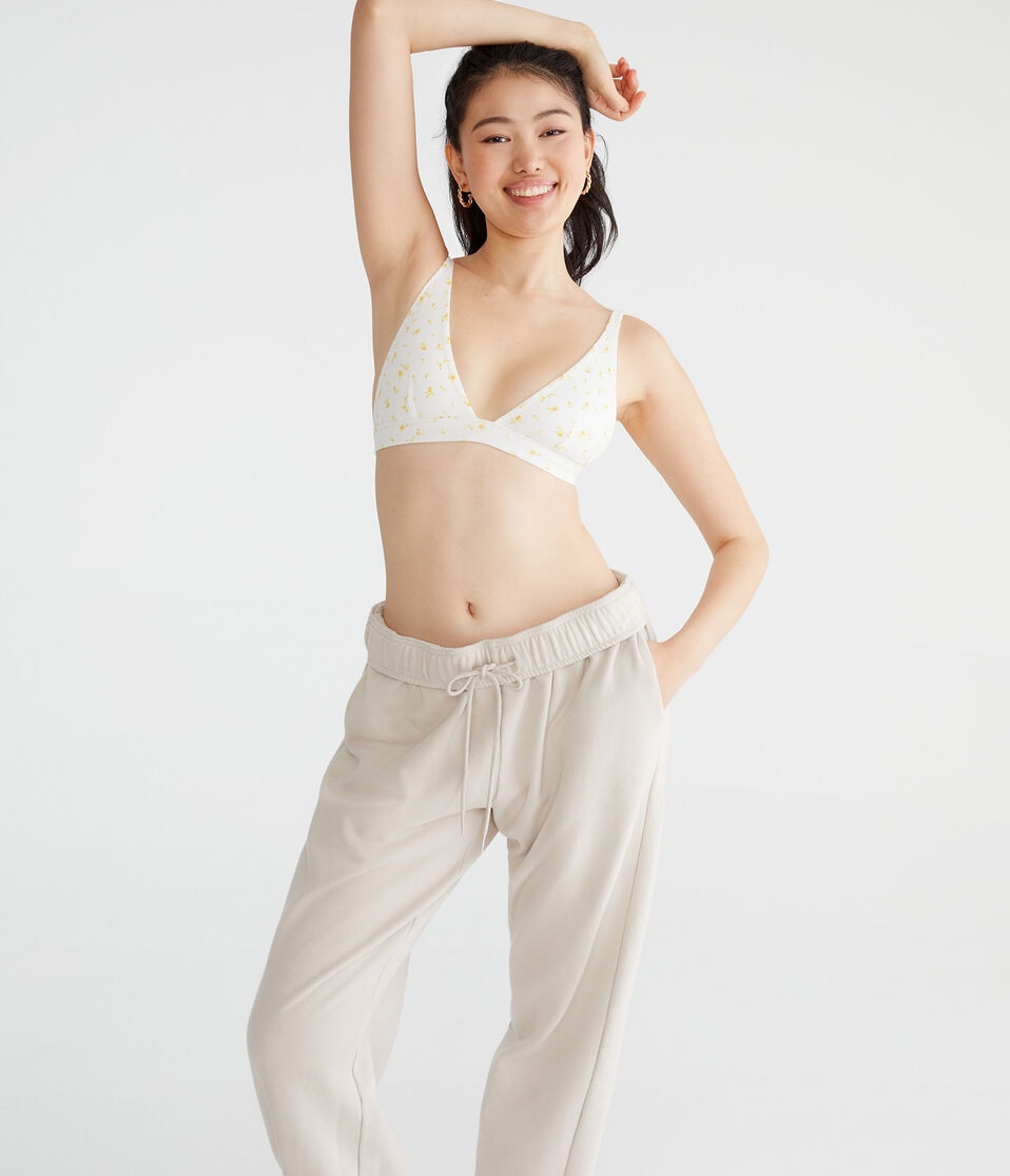 Floral Plunge Triangle Bra