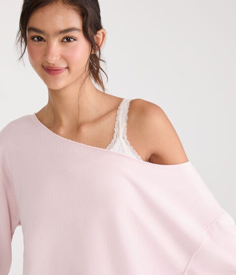 Cloud Soft Oversized Off-The-Shoulder Sweatshirt Cloud Soft Oversized Off-The-Shoulder Sweatshirt