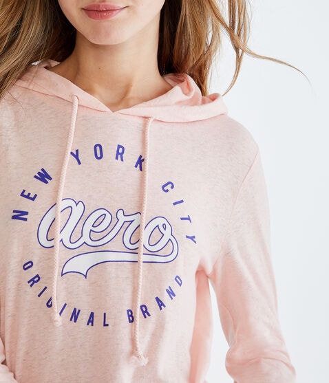 Long Sleeve Aero Script Hooded Graphic Tee