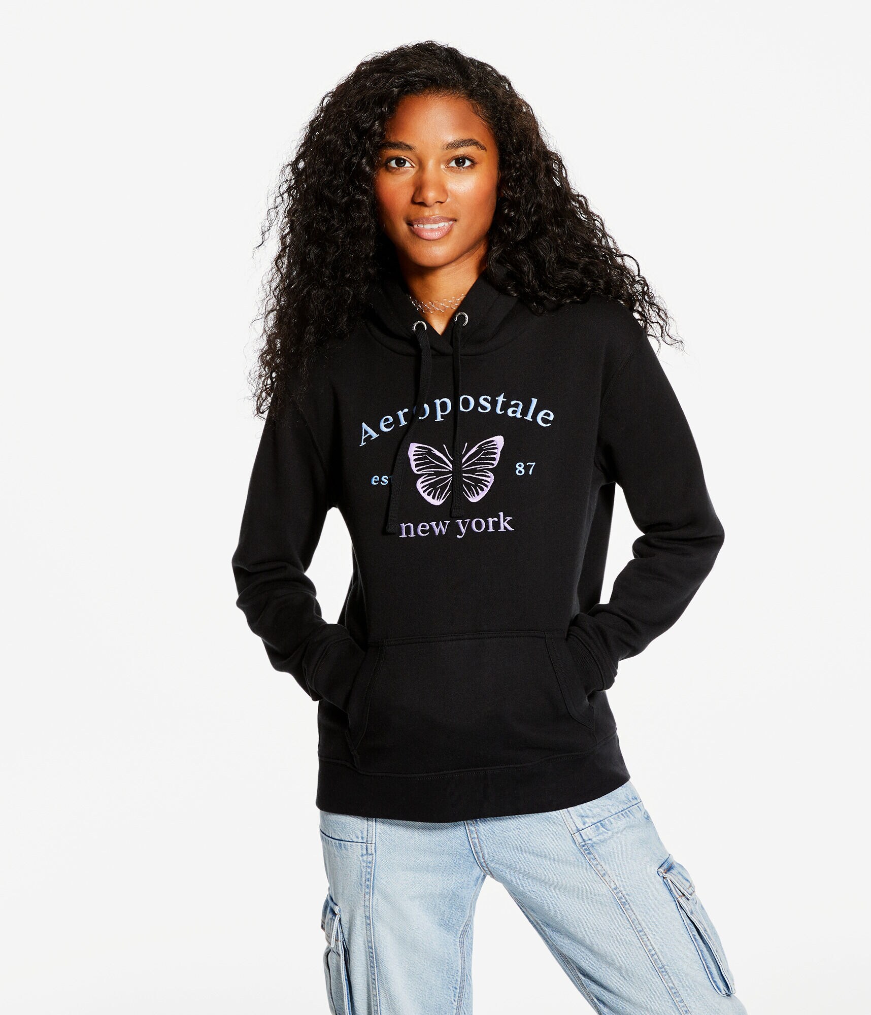 Aeropostale Butterfly Pullover Hoodie