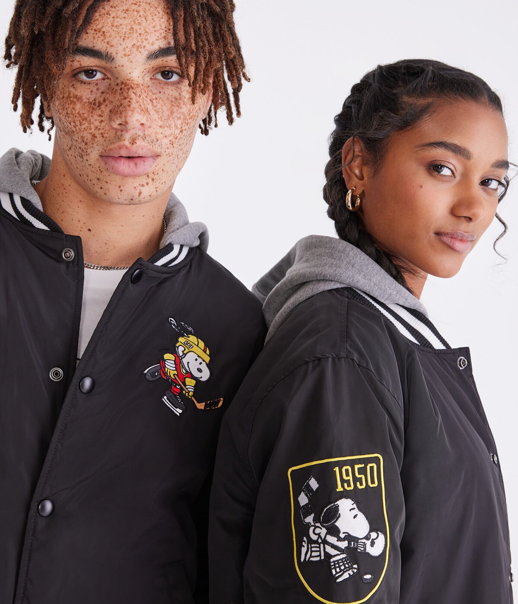 Peanuts® | Aéropostale Snoopy's Hockey Club Bomber Jacket