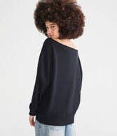 Cloud Soft Oversized Off-The-Shoulder Sweatshirt