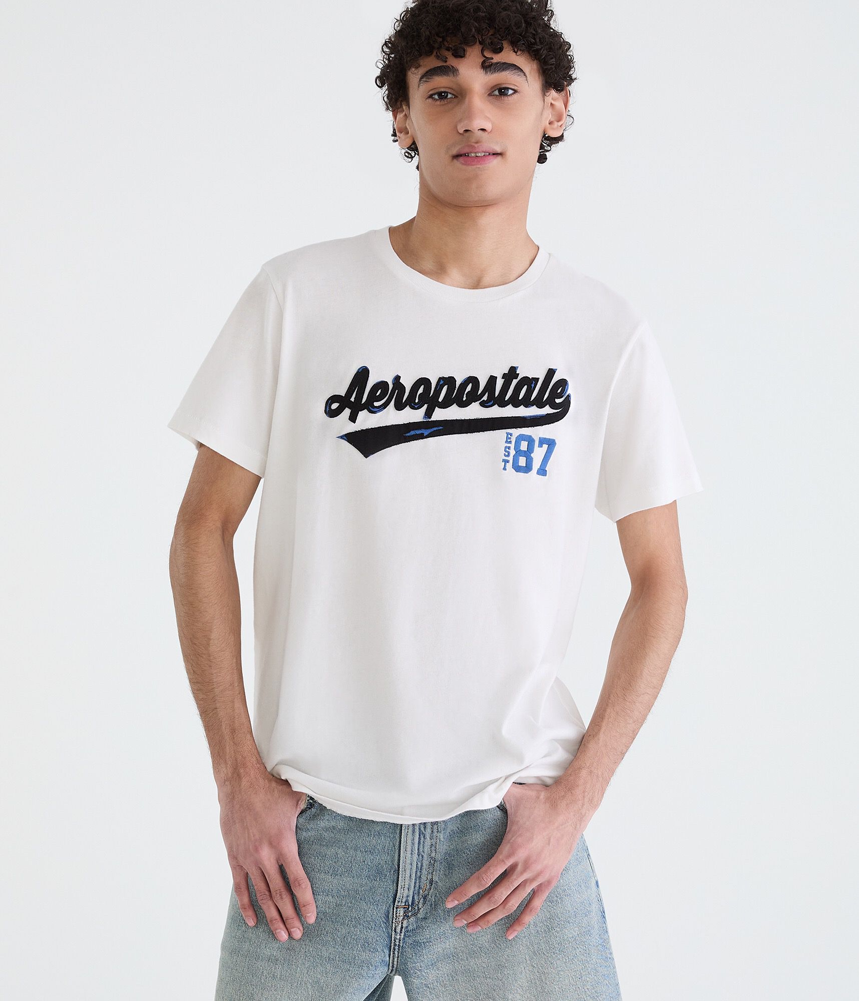 Aeropostale 87 Script Appliqu&eacute; Graphic Tee