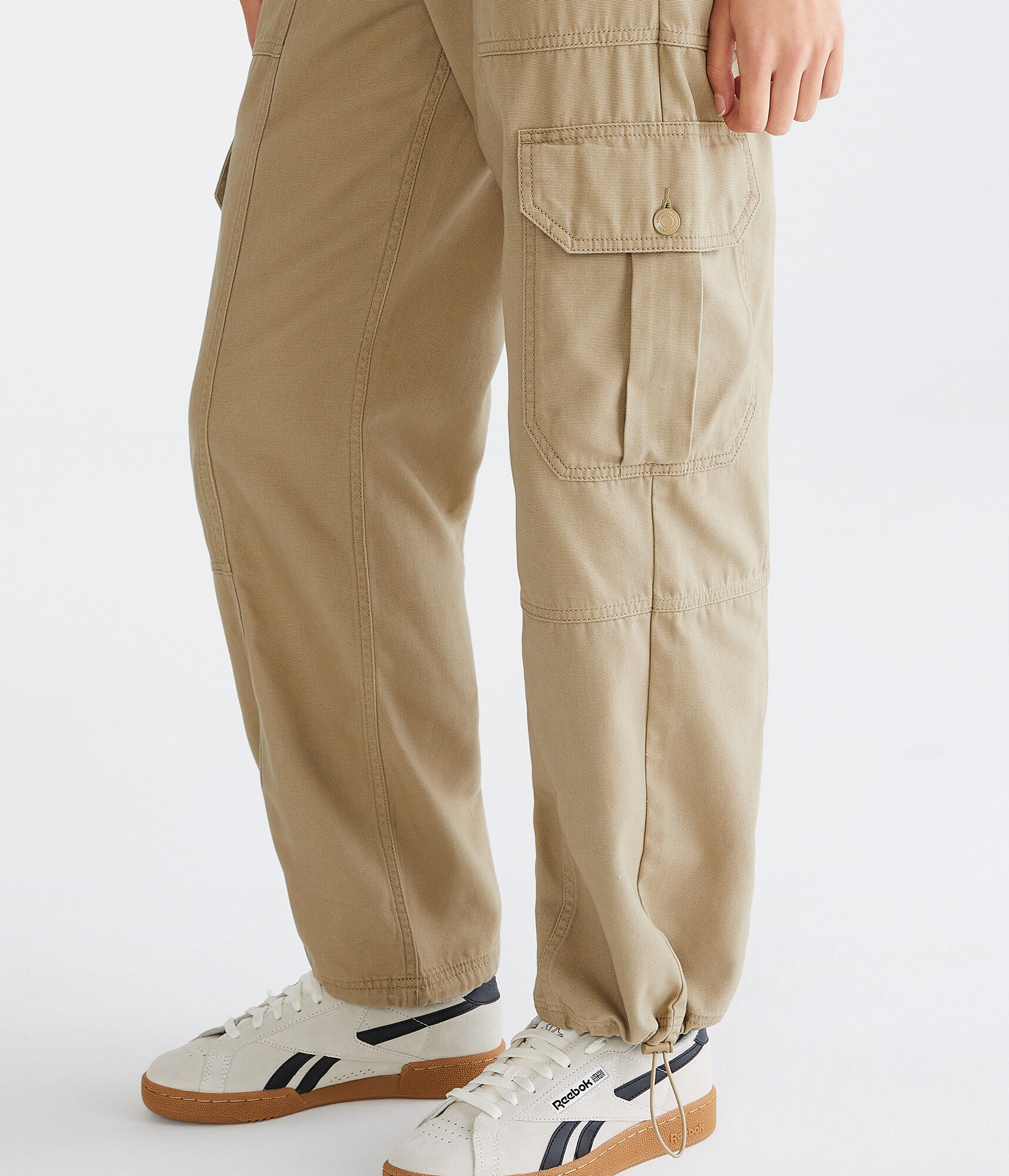 Cinched Hem Utility Cargo Pants