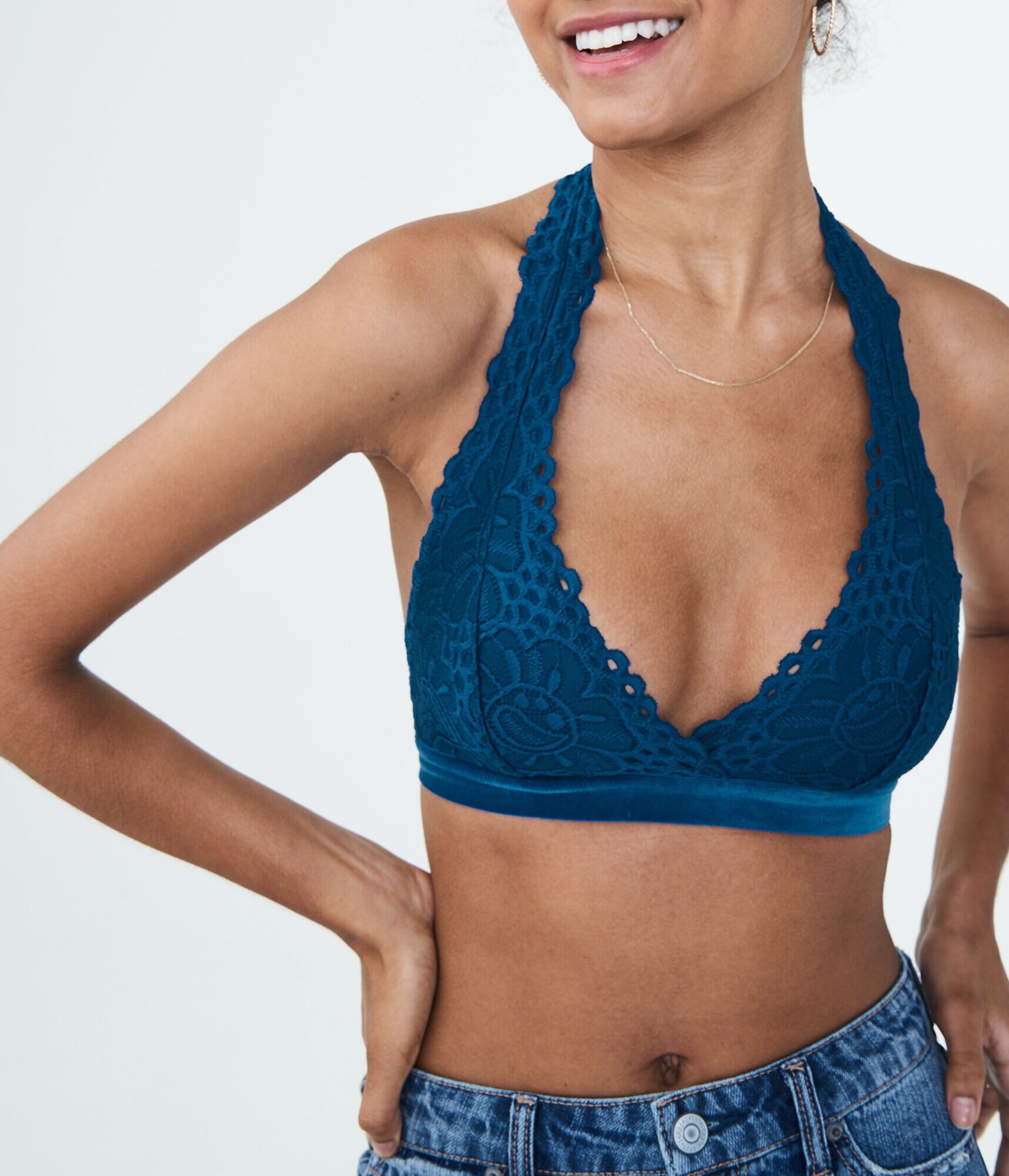 LACEVELVETTRIM HALTER