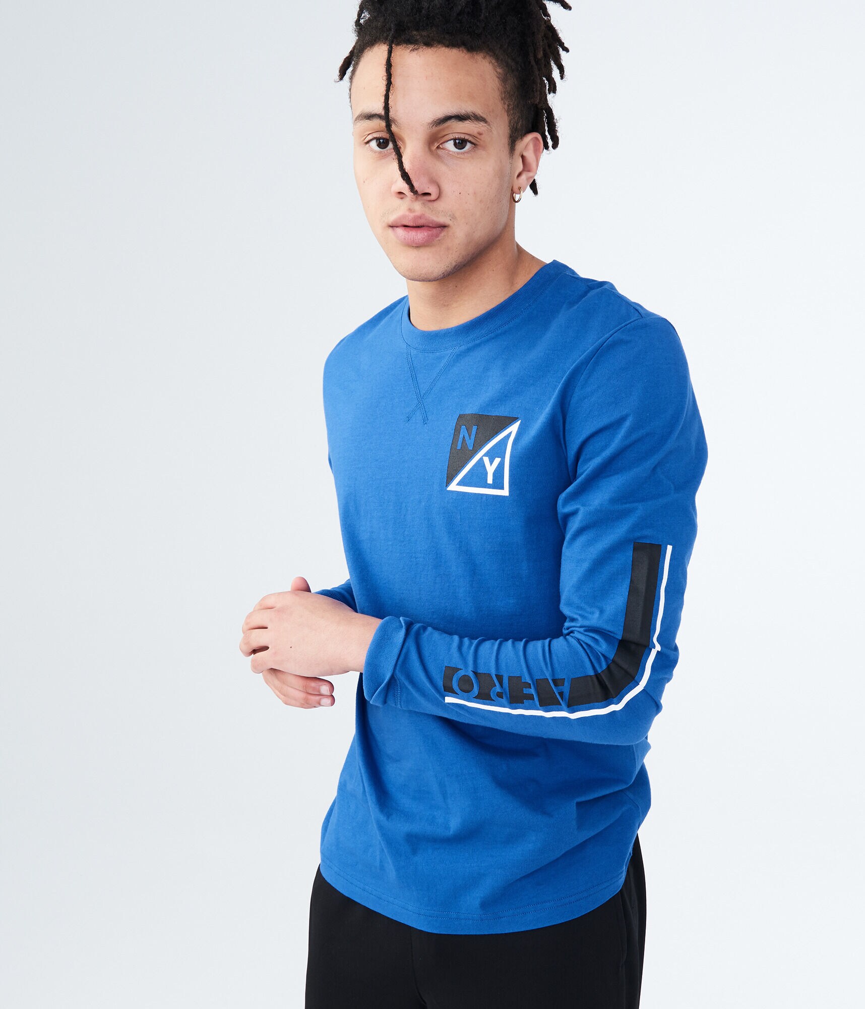 Long Sleeve Square Logo Graphic Tee