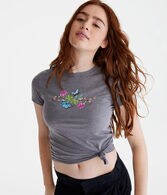Floral Butterfly Graphic Tee