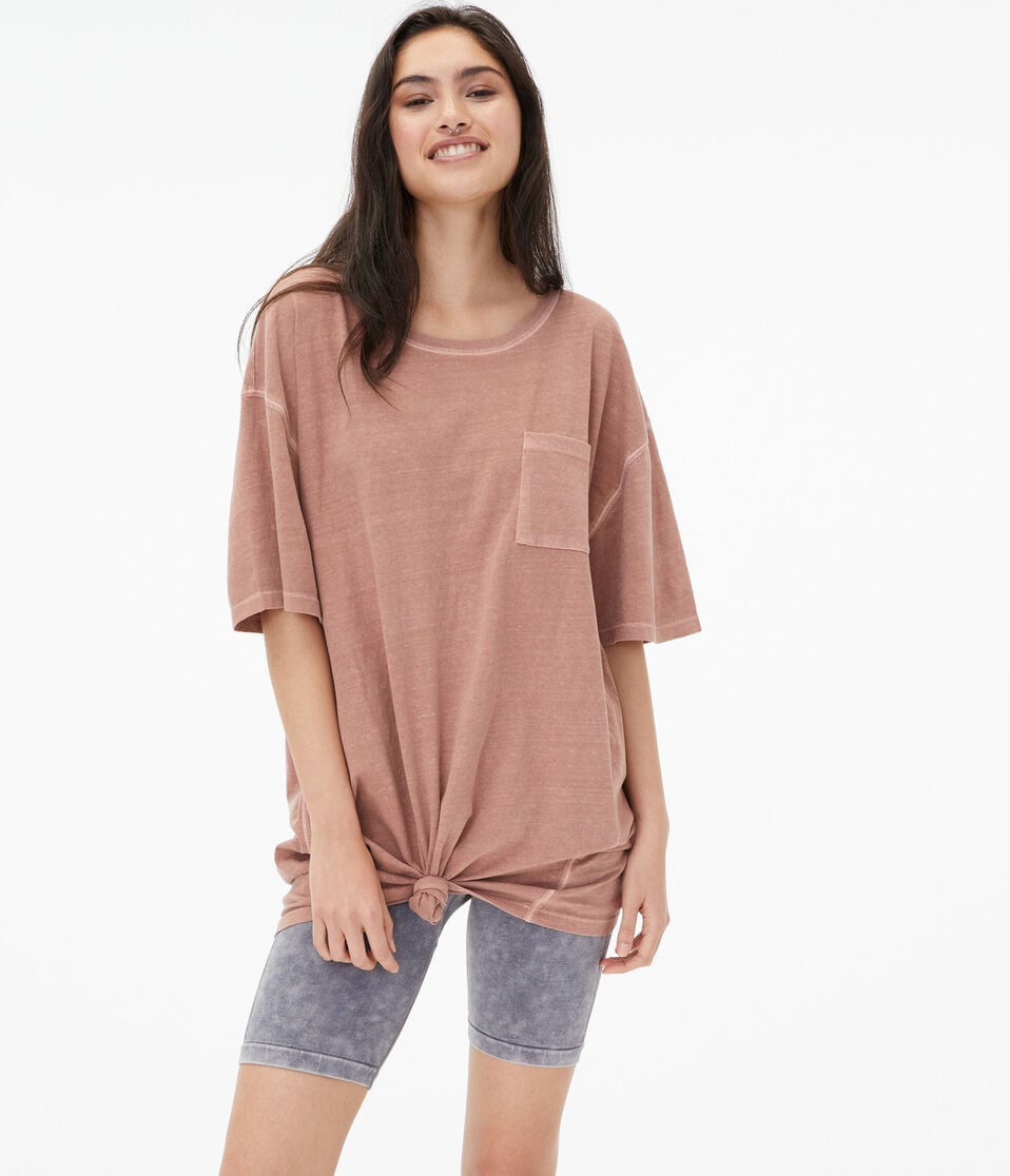 Washed Super-Oversized Boyfriend Crew Tee