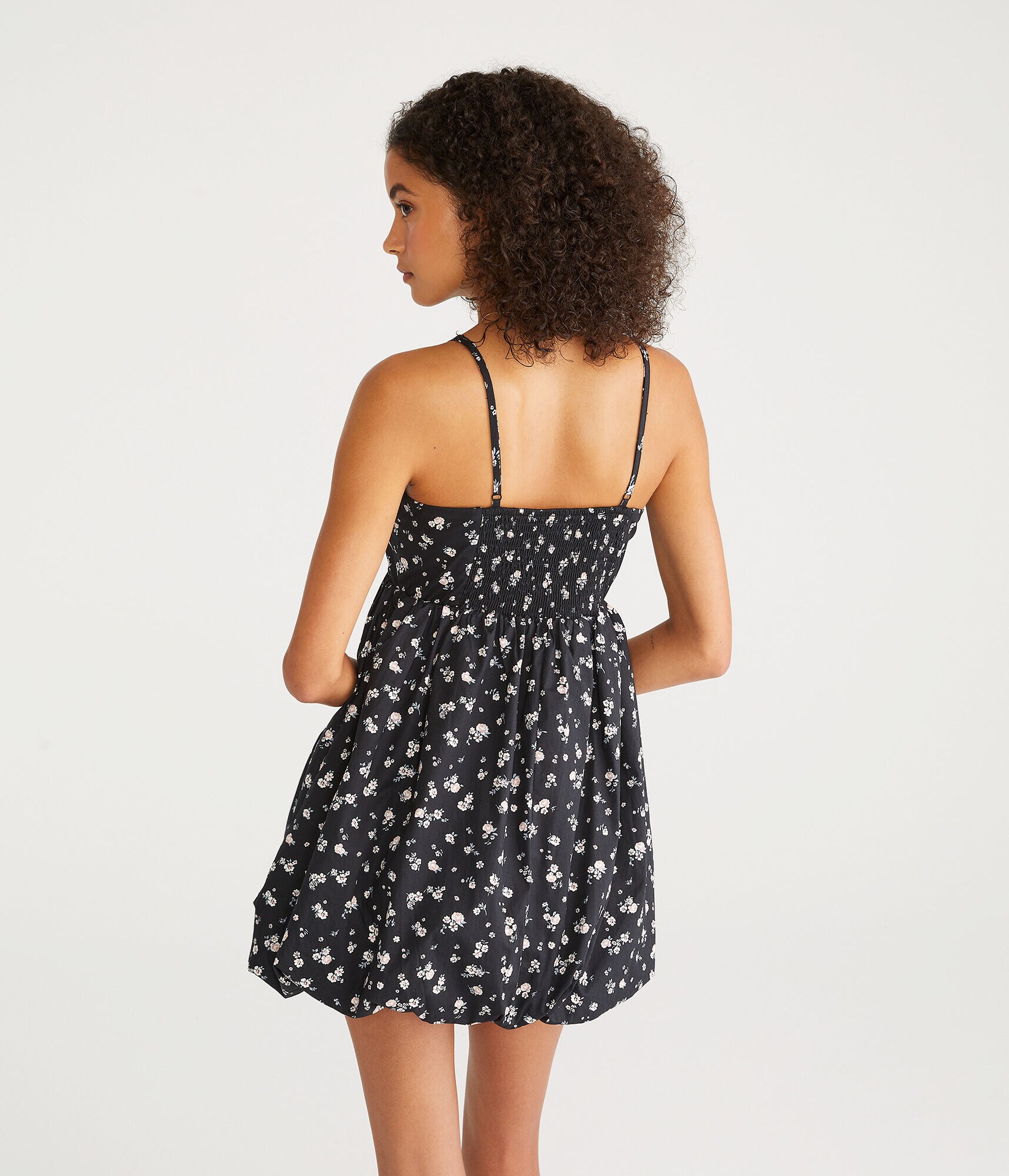Floral V-Neck Babydoll Bubble Dress