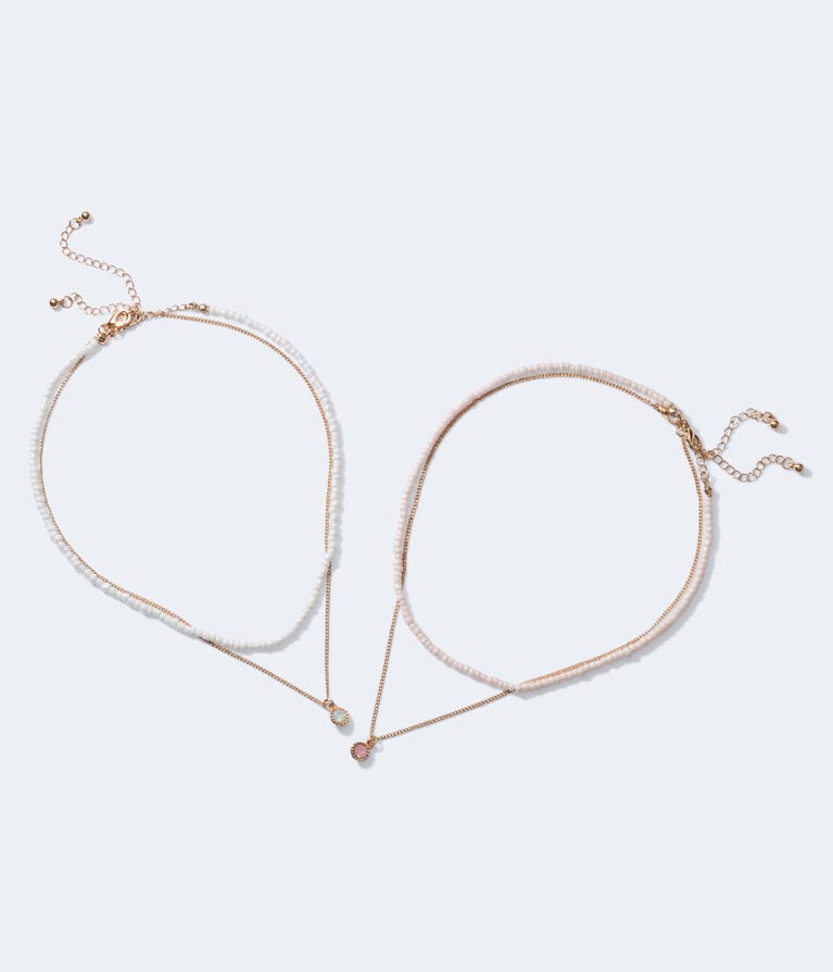 Pendant & Bead Necklace 4-Pack