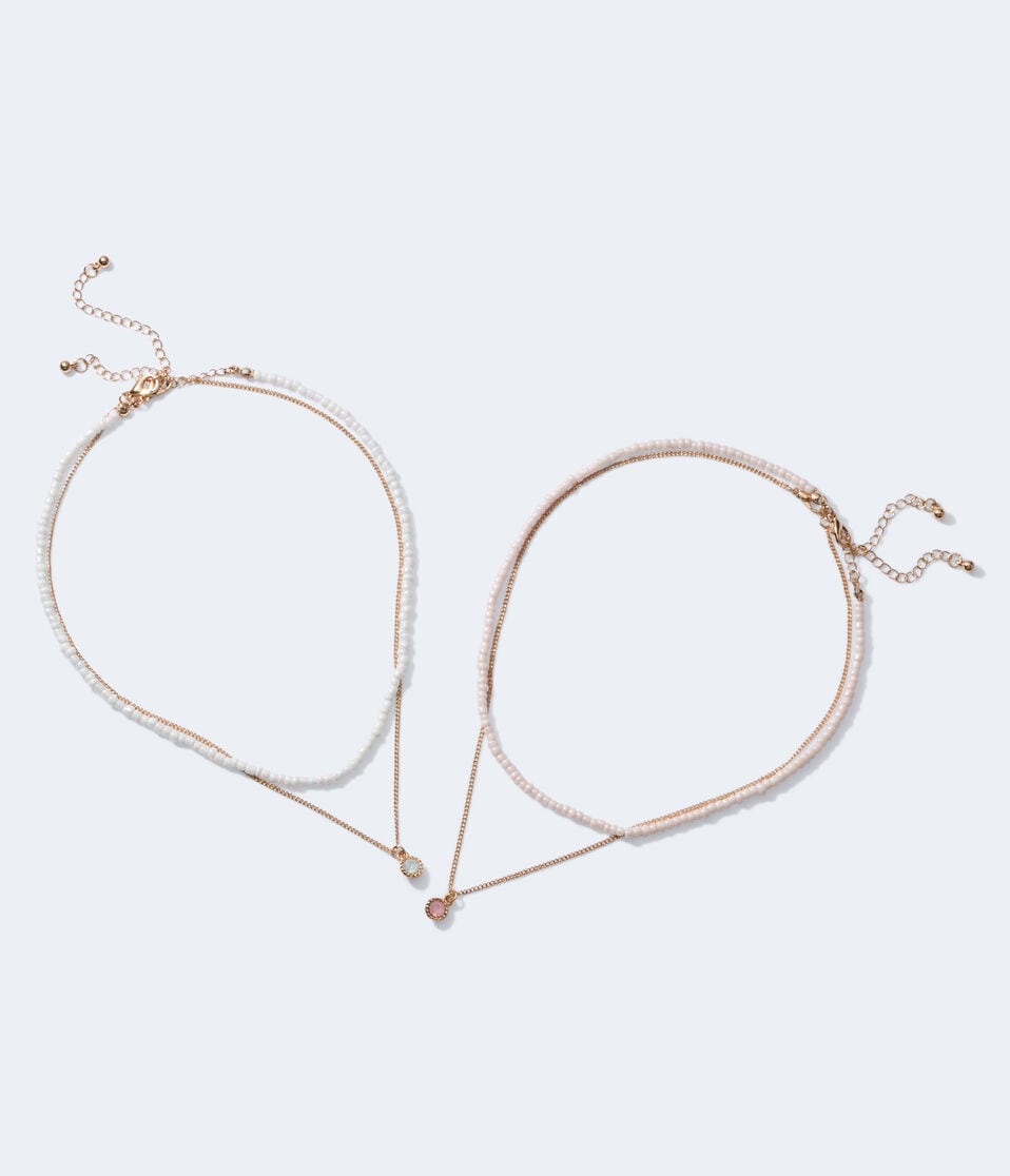 Pendant & Bead Necklace 4-Pack