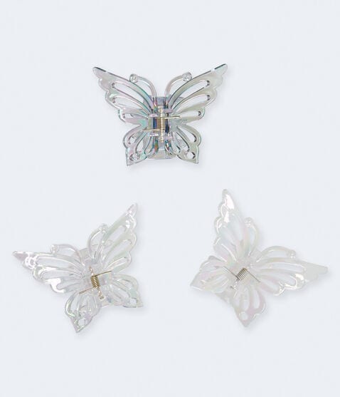 Large Iridescent Butterfly Claw Hair Clip 3-Pack Large Iridescent Butterfly Claw Hair Clip 3-Pack