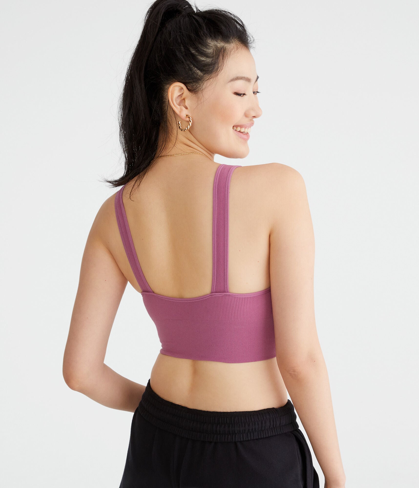 Seamless Scoop Long-Line Bralette