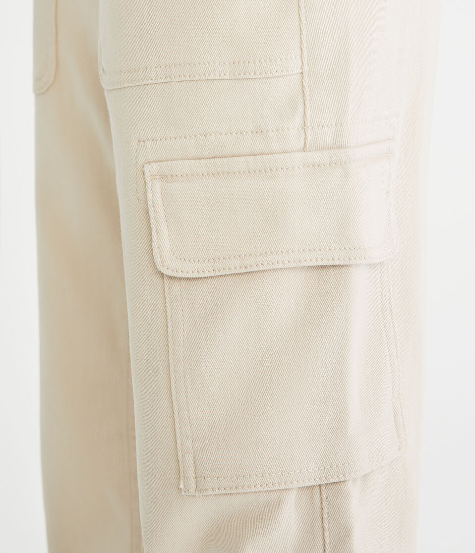 Flare Mid-Rise Twill Cargo Pants