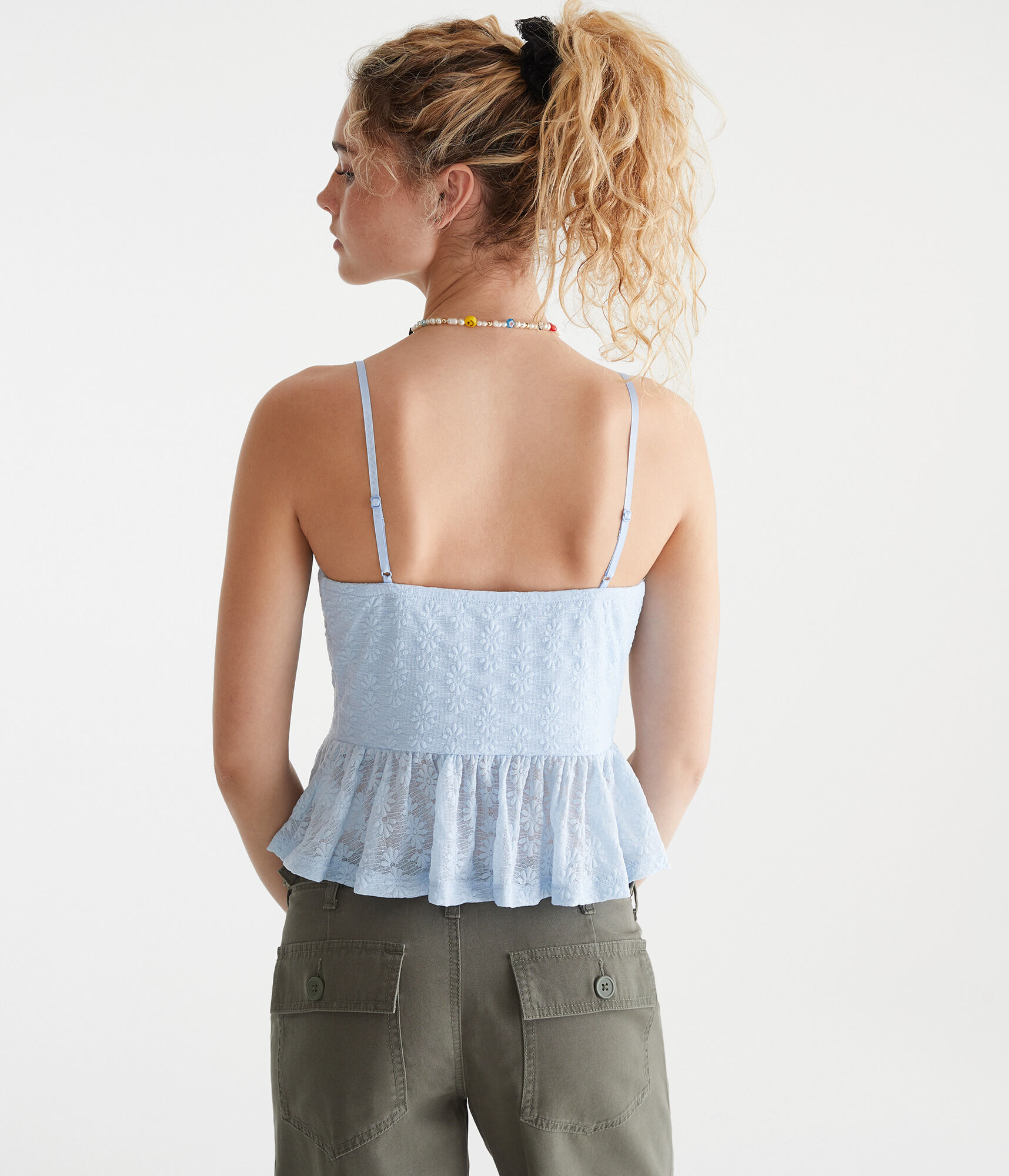 トップス VIVIANO asymmetric cami top blue size:M Cami-V Indigo Blue Linen Top – camixa.com