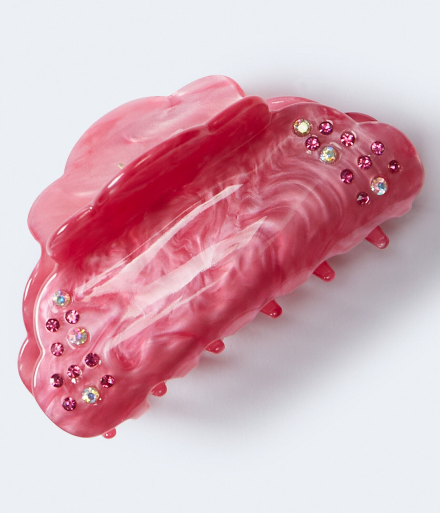 Rhinestone Scalloped Claw Hair Clip