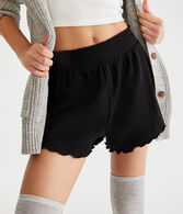 High-Rise Waffle Sleep Shorts