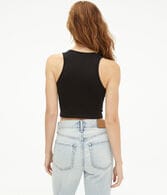 Seriously Soft Seamless Thermal Cropped Henley Tank
