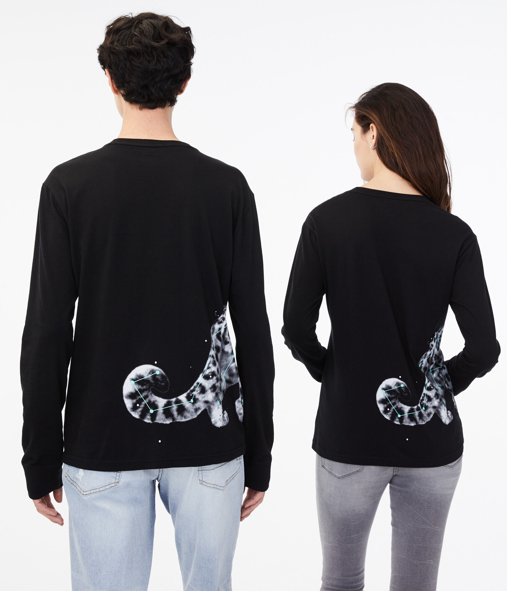 Long Sleeve Jaguar Spirit Animal Graphic Tee