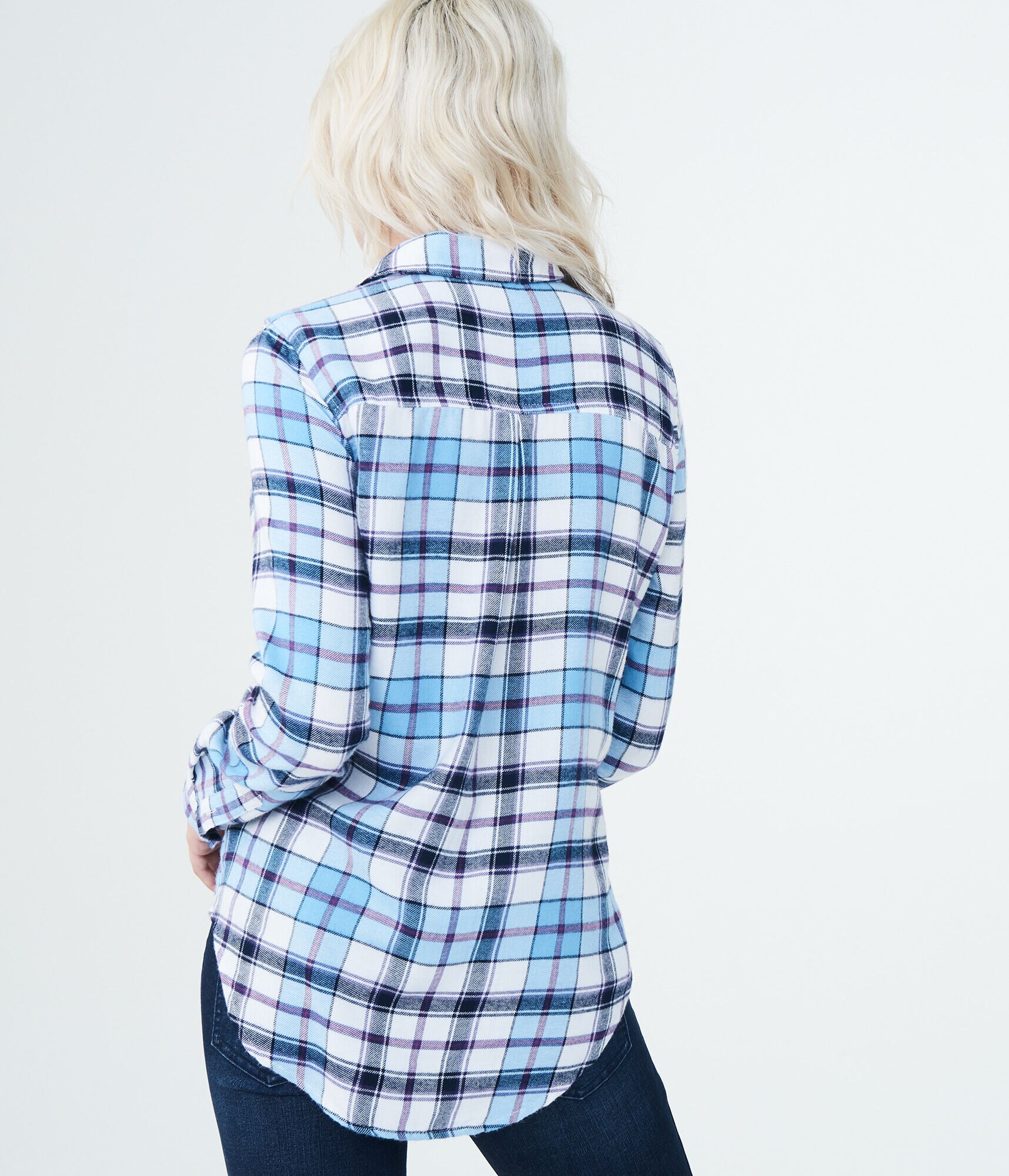 Long Sleeve Plaid Woven Shirt