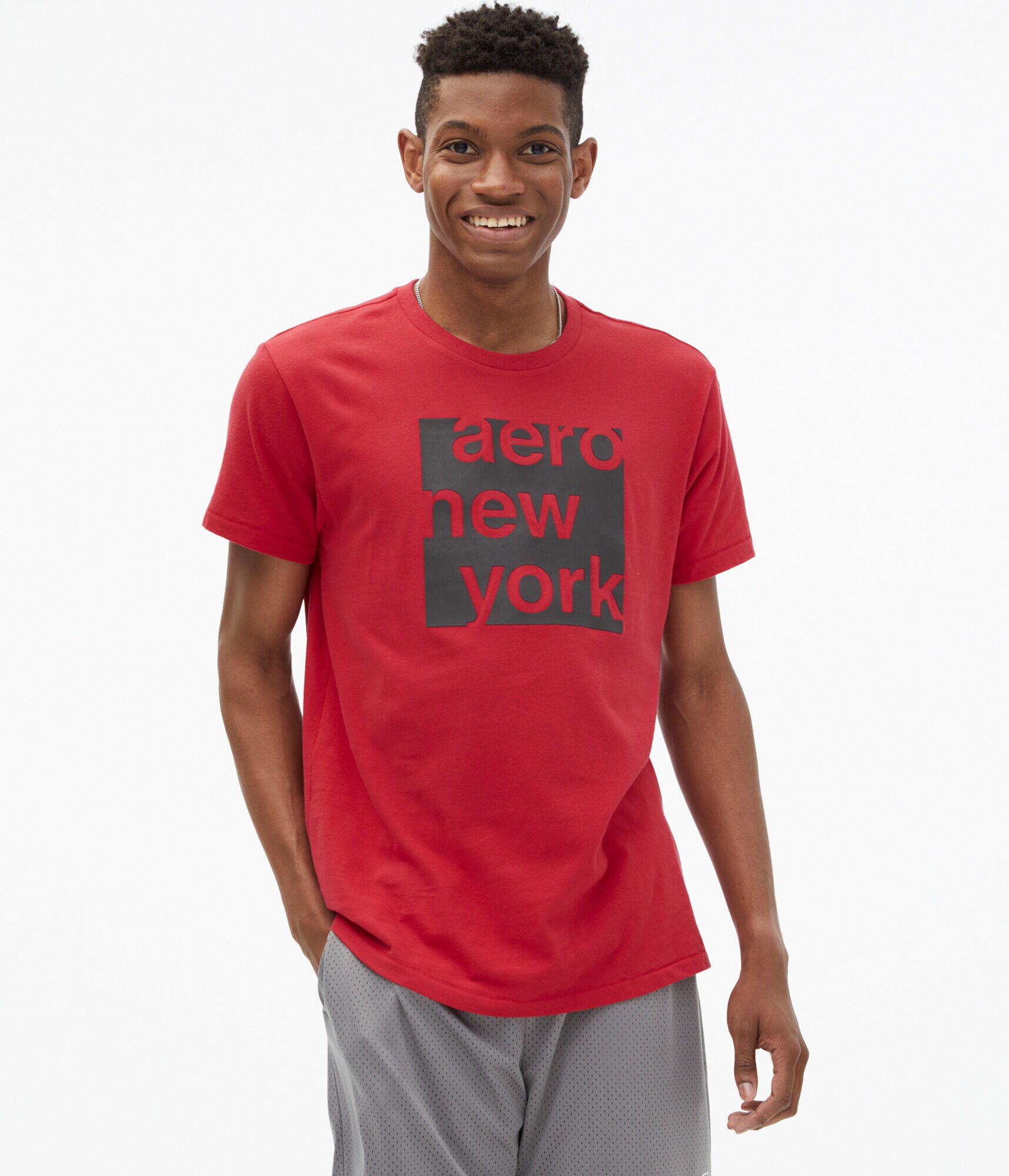 Aero New York Square Logo Graphic Tee