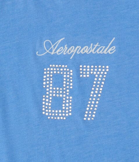 Aeropostale 87 Rhinestone Graphic Tee Aeropostale 87 Rhinestone Graphic Tee