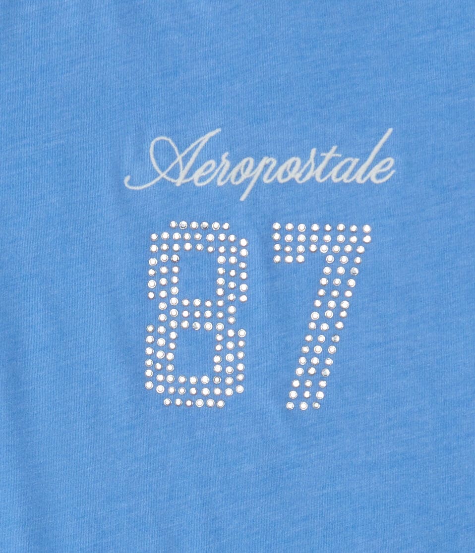 Aeropostale 87 Rhinestone Graphic Tee