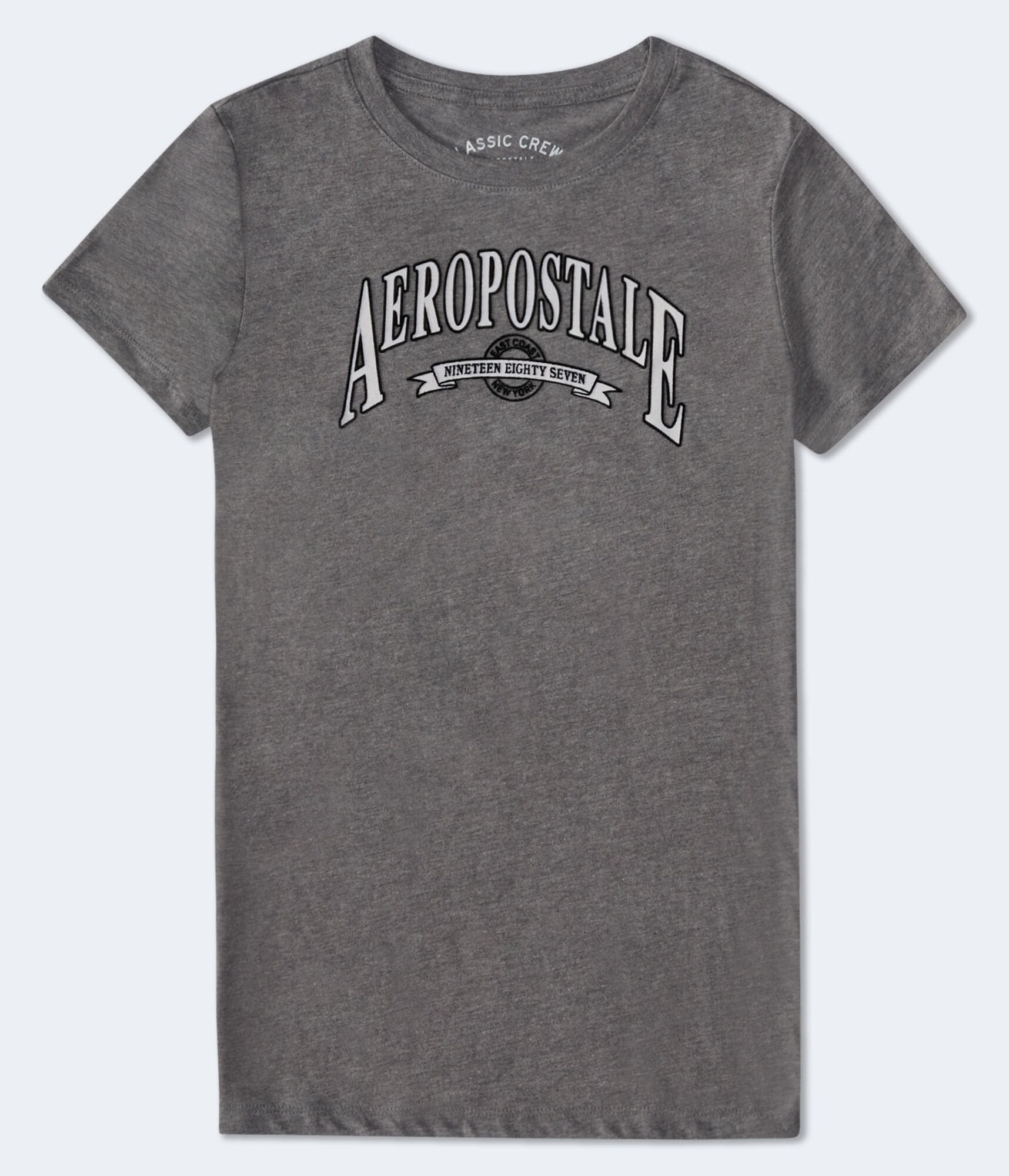 Aeropostale Arch Flocked Graphic Tee