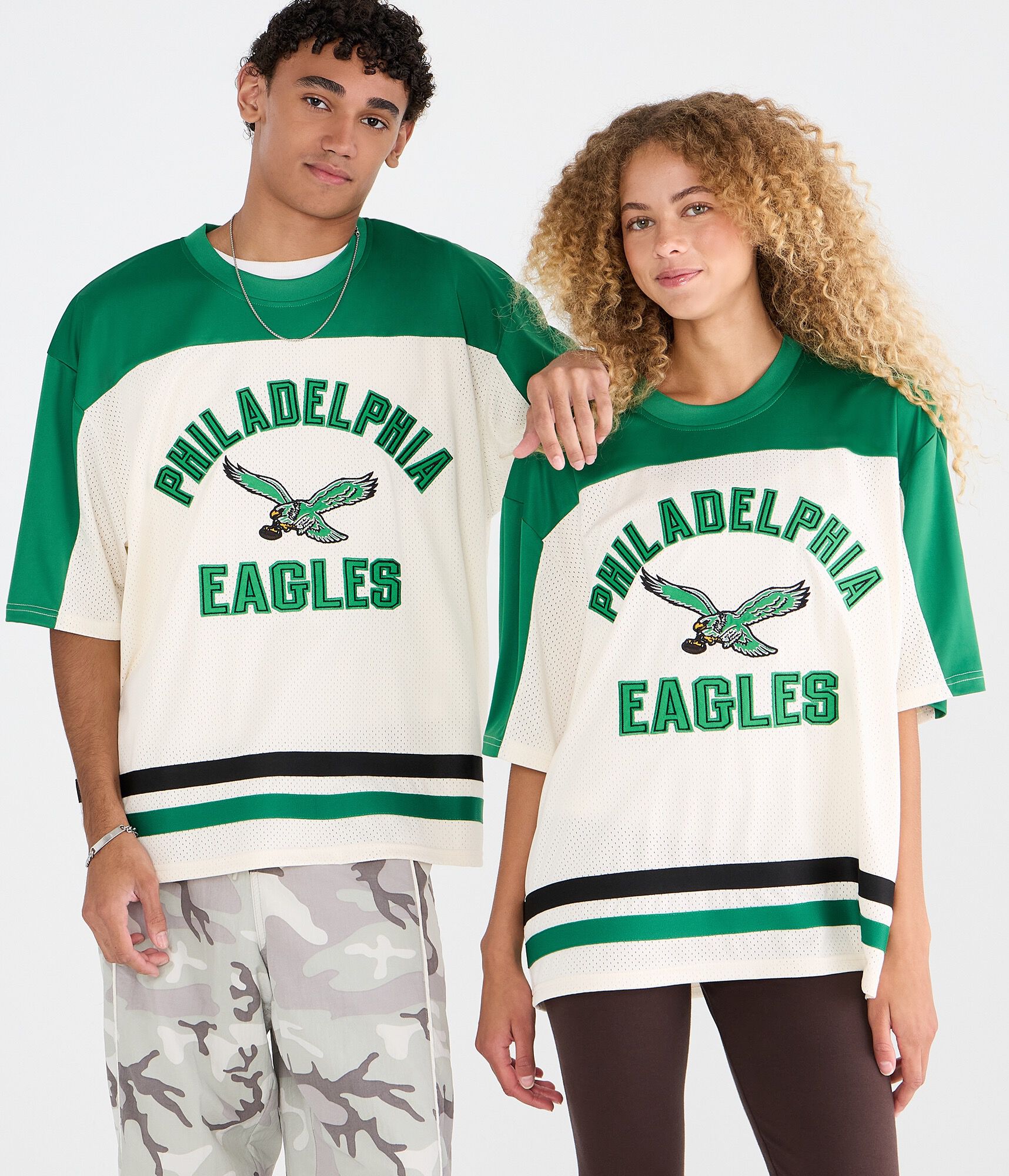 Philadelphia Eagles Colorblock Mesh Top
