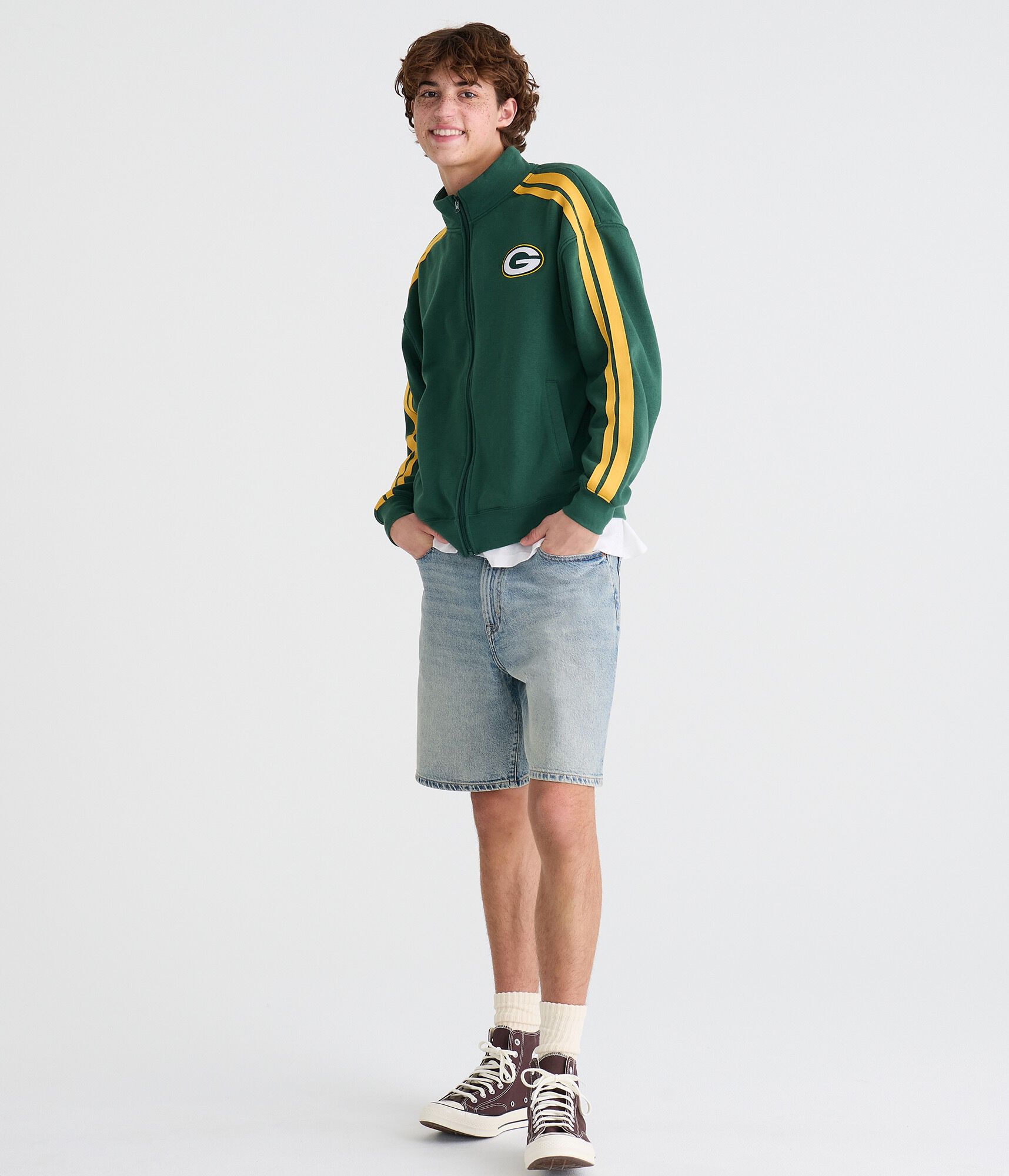 Green Bay Packers Fleece Track Jacket