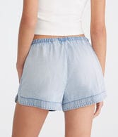High-Rise Denim Dolphin Shorts