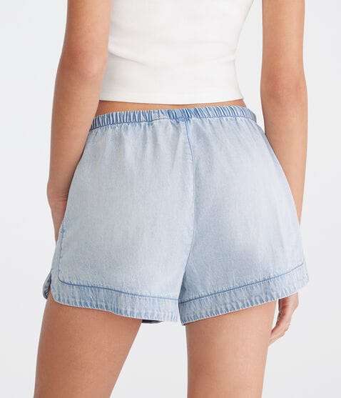 High-Rise Denim Dolphin Shorts