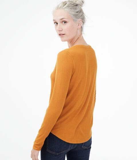 Long Sleeve Seriously Soft Ribbed V-Neck Tee Long Sleeve Seriously Soft Ribbed V-Neck Tee
