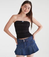Textured Lace Tube Top