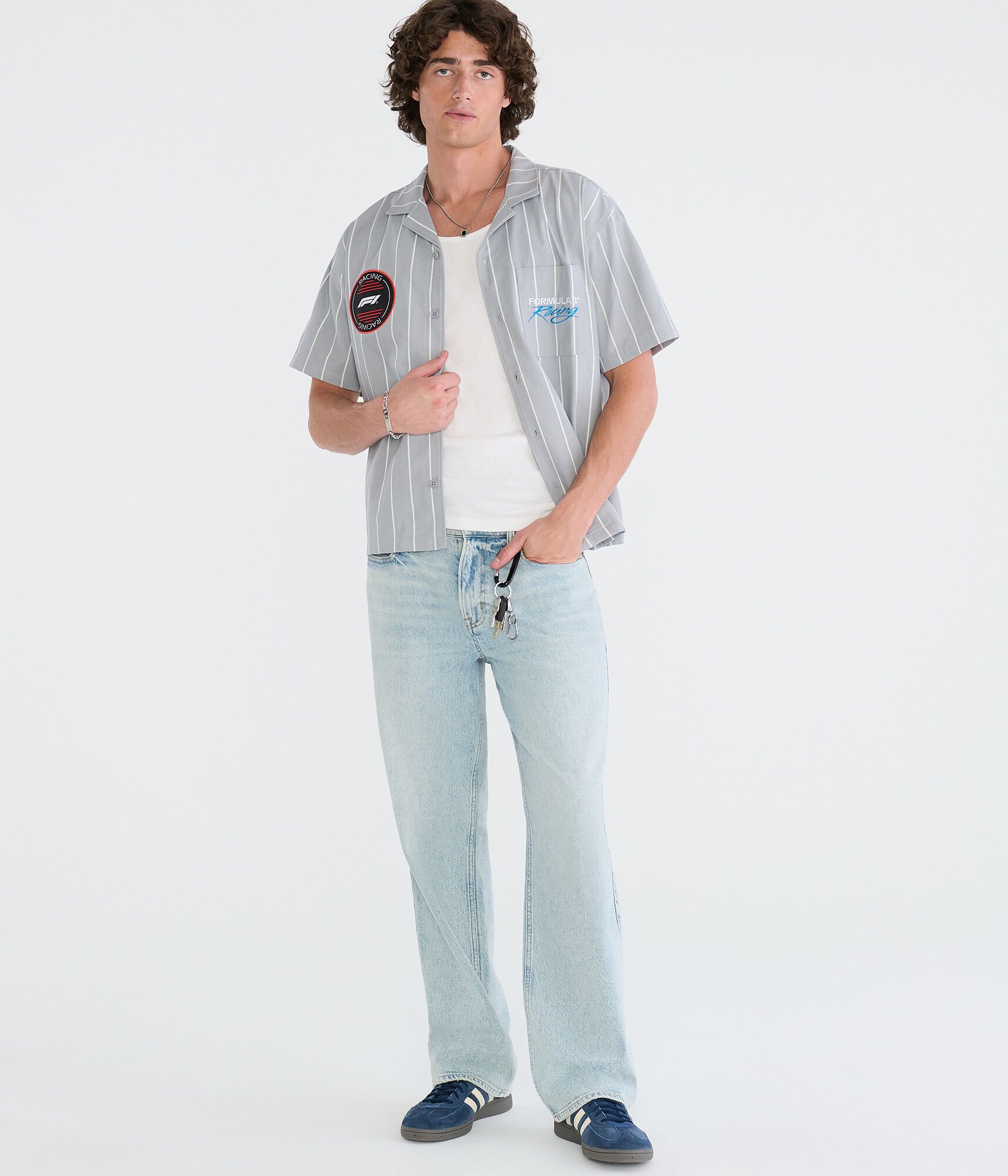 Formula 1&reg; Racing Striped Boxy Mechanic Shirt