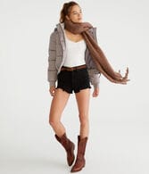 Vintage High-Rise Denim Shorty Shorts