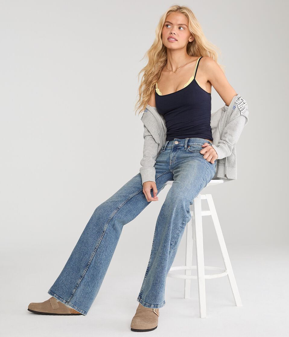 Super Low-Rise Flare Jean