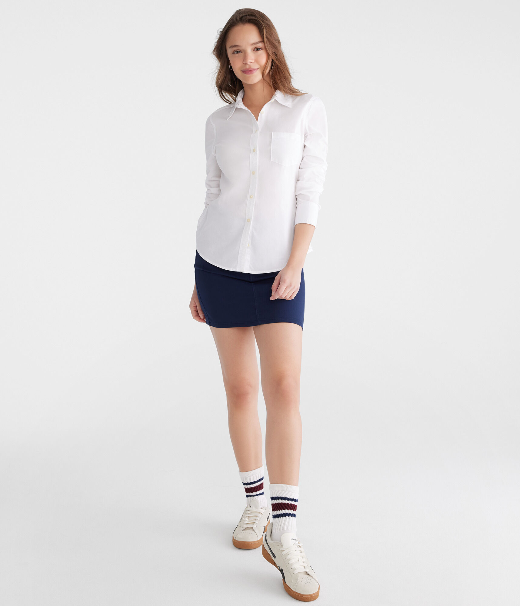 High-Waisted 16" Uniform Skirt