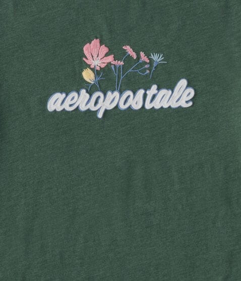 Aeropostale Wildflowers Appliqué Graphic Tee Aeropostale Wildflowers Appliqué Graphic Tee