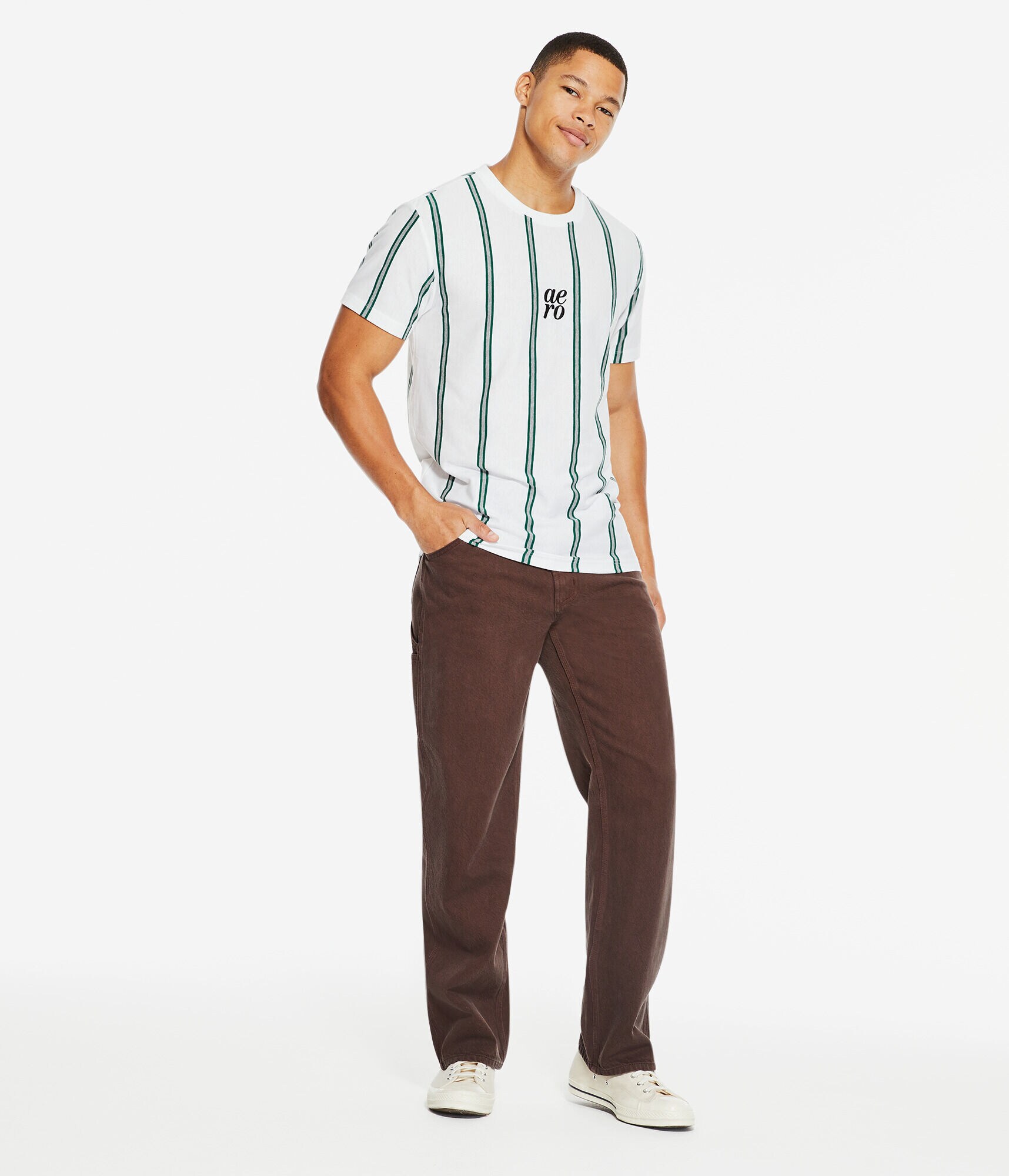 Aero Vertical Stripe Graphic Tee