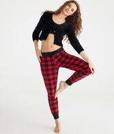 Buffalo Plaid Polyfleece Sleep Joggers